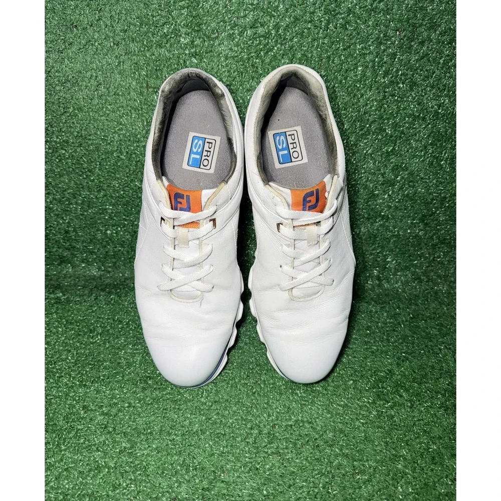 FootJoy Pro SL Golf Shoes Mens Size 12 M White Leather Spikeless Sneakers 53533